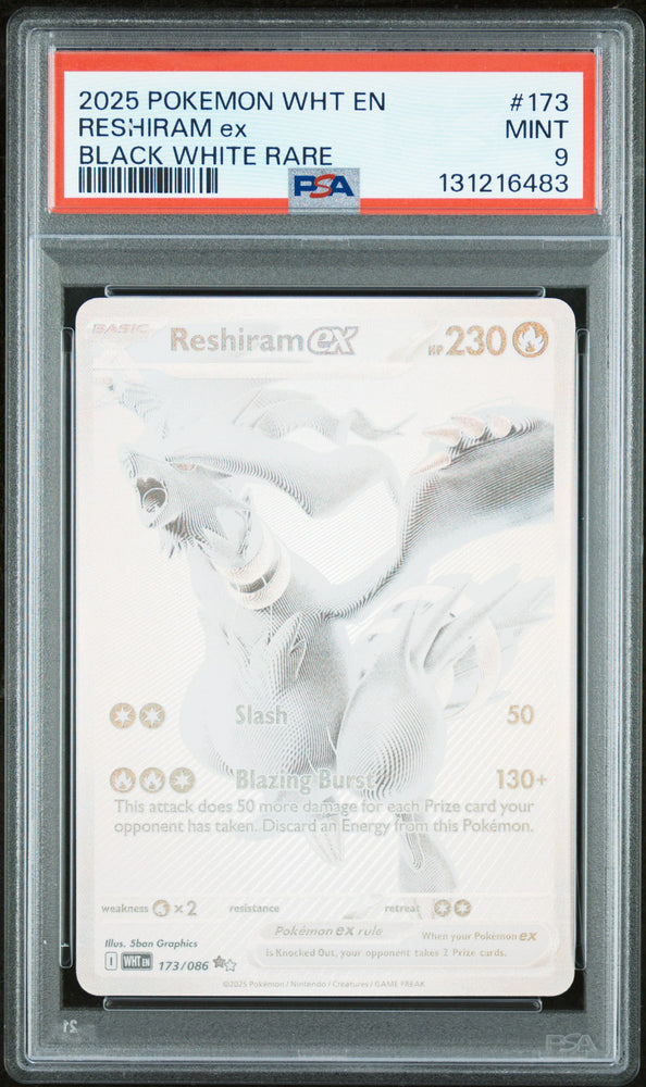 Pokemon Reshiram ex White Flare Rare 173/086 PSA 9