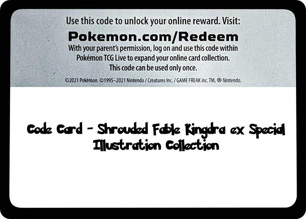 Shrouded Fable Kingdra ex Special Illustration Collection - TCG Code Card