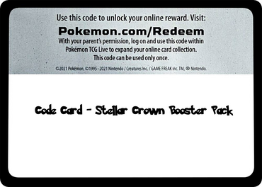 Stellar Crown Booster Pack - TCG Code Card