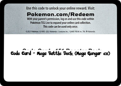 Mega Battle Deck (Mega Gengar ex) - TCG Code Card