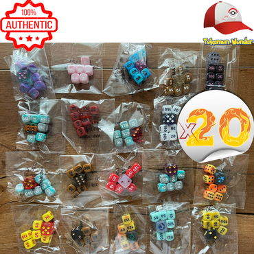 Lot of 20x Official Pokemon TCG Dice - Factory Sealed - NEW  (Mixed Colors)