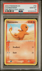 PSA 10 - 2004 EX FireRed & LeafGreen 58/112 Charmander Pokemon Card