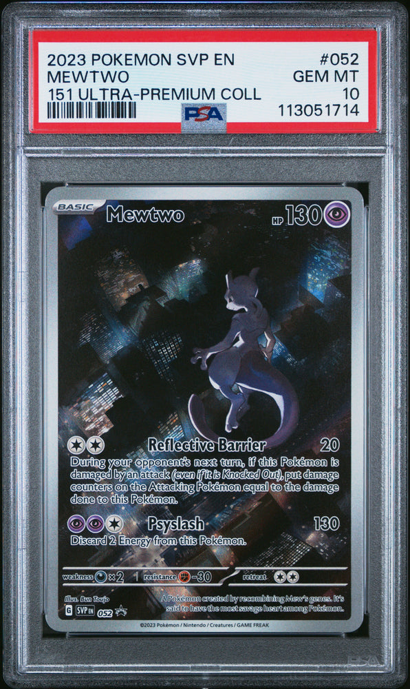 Pokemon Mewtwo 151 Black Star Promo Ultra Premium Collection 052/165 PSA 10