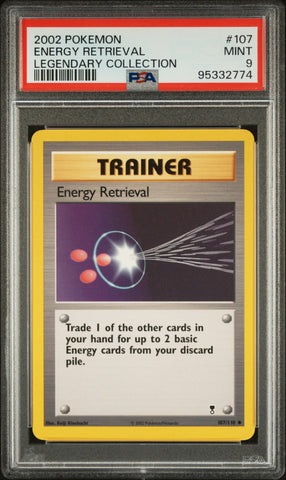 Energy Retrieval 2002 Legendary Collection 107/110 PSA Mint 9