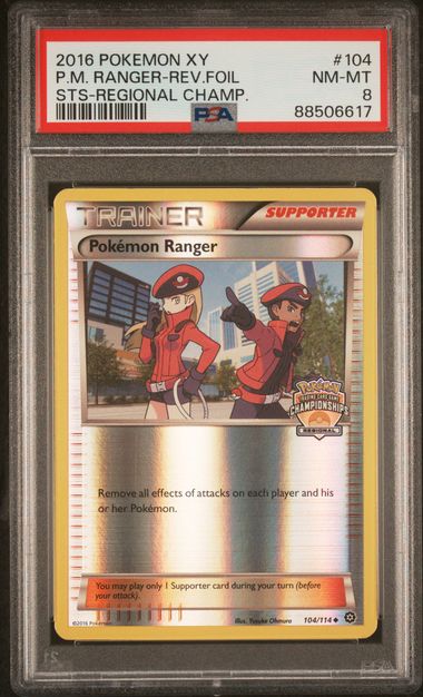 PSA 8 - Pokemon XY Steam Siege 104/114 Pokemon Ranger STS Regional Championship