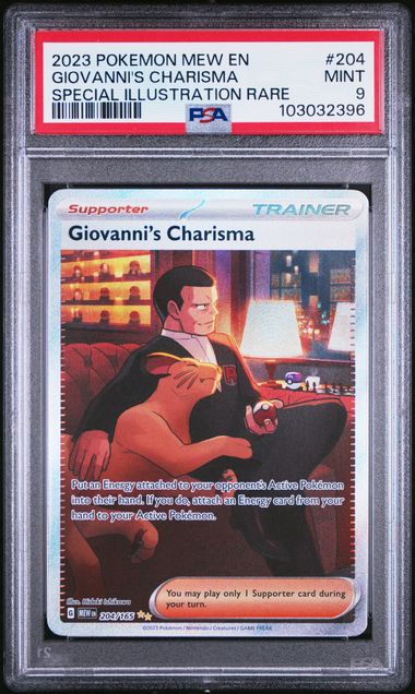 PSA 9 - 2023 S&V 151 Giovanni's Charisma 204/165 Special Illustration Rare