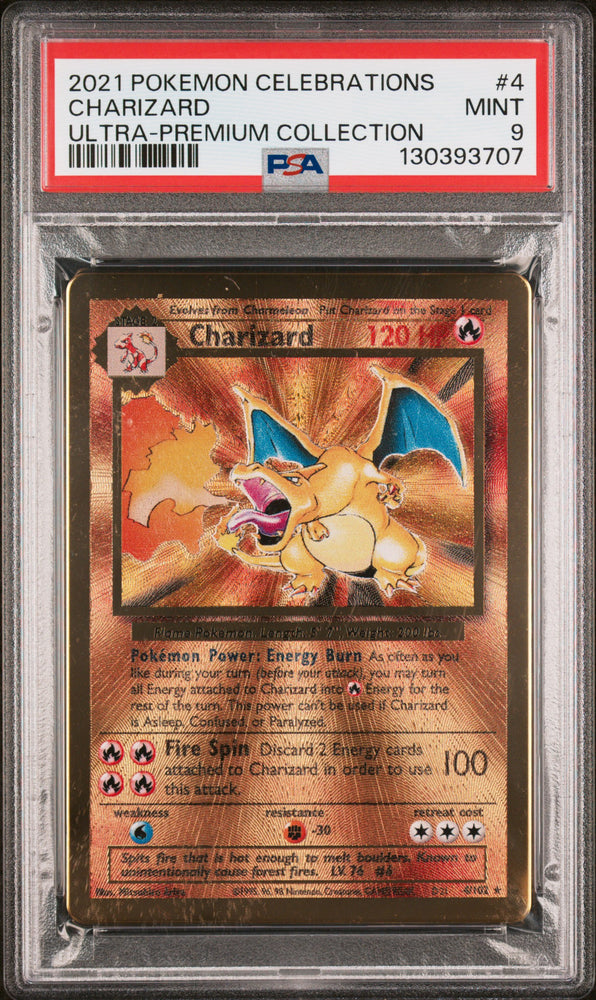 Pokemon Charizard Celebrations Upc Gold Promo 4/102 PSA 9
