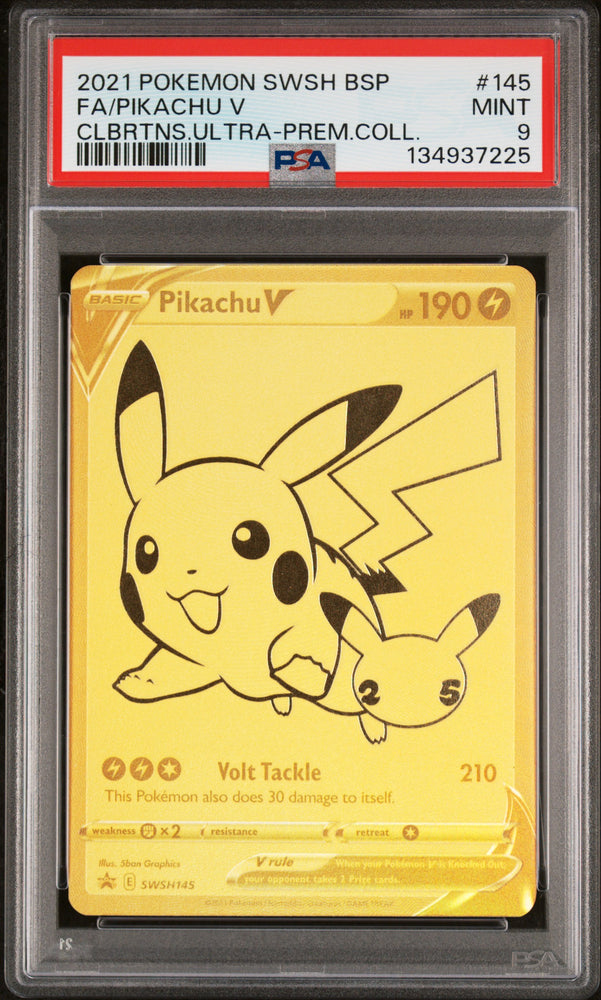 Pikachu V Pokemon Celebrations Ultra Premium Collection Full Art #145 PSA 9