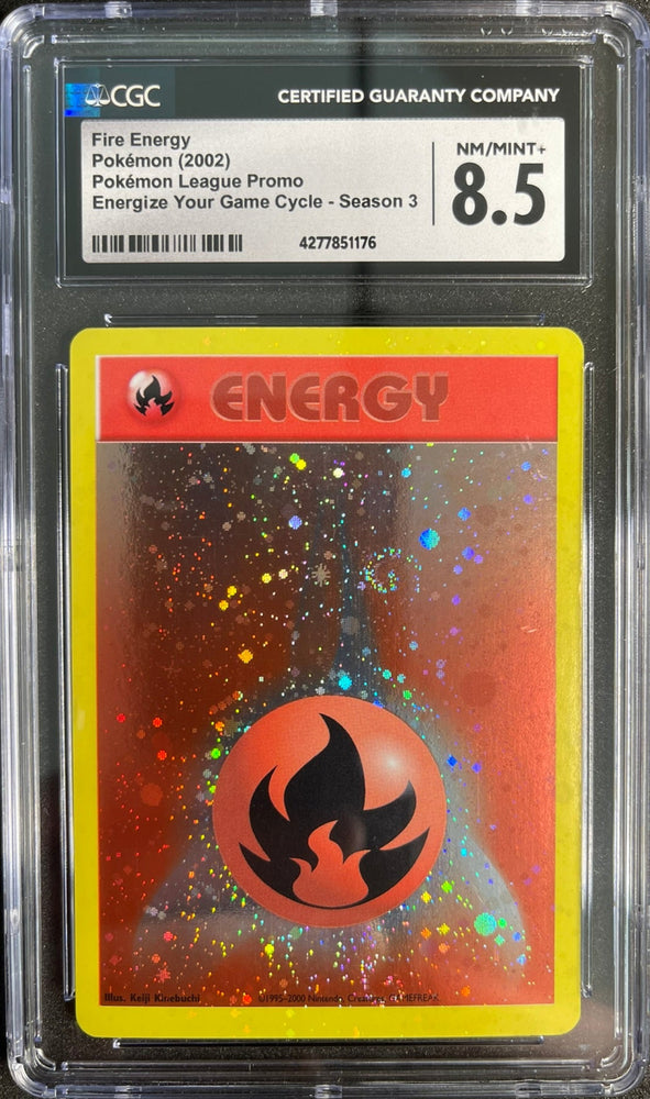 CGC 8.5 - 2002 League Promo Fire Energy - Energize Your Game Cycle - Season 3