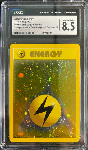 CGC 8.5 - 2002 League Promo Lightning Energy - Energize Your Game Cycle - Season 5