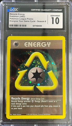 CGC 10 - 2002 League Promo Recycle Energy - Energize Your Game Cycle - Season 8