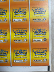 Pokemon Action Flipz Series One Premier Edition Uncut Sheet 21-30 - Vintage 1999