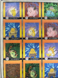 Pokemon Action Flipz Series One Premier Edition Uncut Sheet 1-10 - Vintage 1999