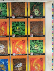 Pokemon Action Flipz Series One Premier Edition Uncut Sheet 1-10 - Vintage 1999