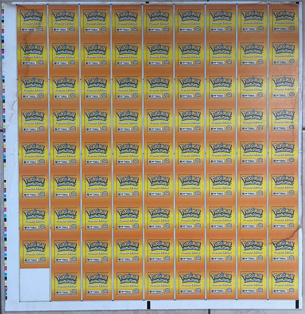 Pokemon Action Flipz Series One Premier Edition Uncut Sheet 1-10 - Vintage 1999