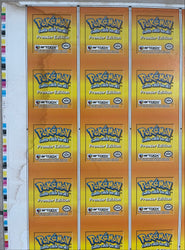 Pokemon Action Flipz Series One Premier Edition Uncut Sheet 1-10 - Vintage 1999