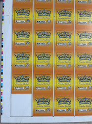 Pokemon Action Flipz Series One Premier Edition Uncut Sheet 1-10 - Vintage 1999