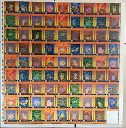 Pokemon Action Flipz Series One Premier Edition Uncut Sheet - Entire Set 1-40 - Vintage 1999 - 1 of 2
