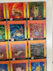 Pokemon Action Flipz Series One Premier Edition Uncut Sheet - Entire Set 1-40 - Vintage 1999 - 1 of 2