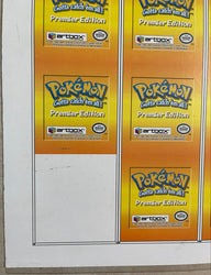 Pokemon Action Flipz Series One Premier Edition Uncut Sheet - Entire Set 1-40 - Vintage 1999 - 1 of 2
