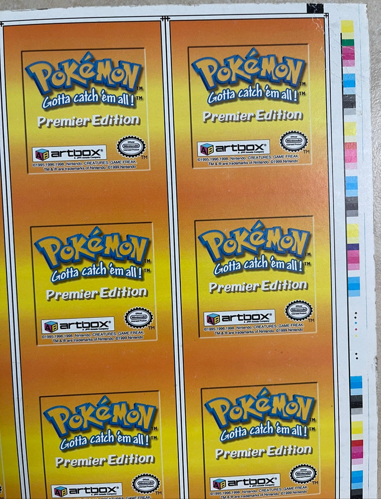 Pokemon Action Flipz Series One Premier Edition Uncut Sheet - Entire Set 1-40 - Vintage 1999 - 1 of 2