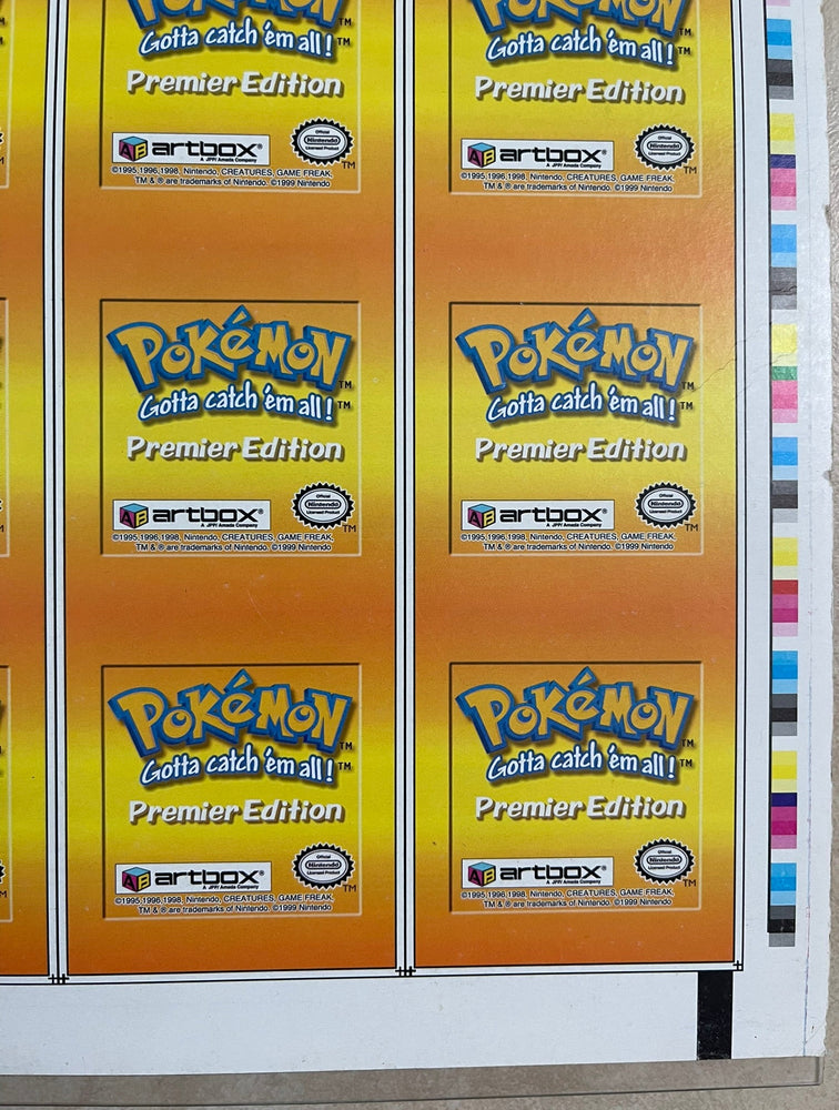 Pokemon Action Flipz Series One Premier Edition Uncut Sheet - Entire Set 1-40 - Vintage 1999 - 1 of 2