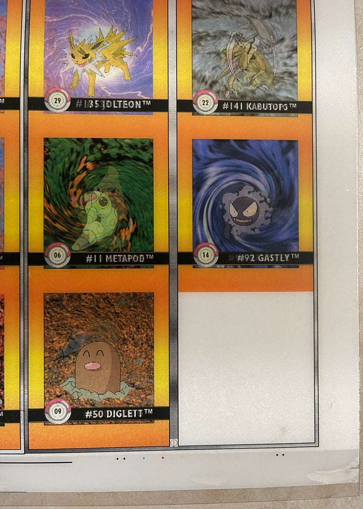 Pokemon Action Flipz Series One Premier Edition Uncut Sheet - Entire Set 1-40 - Vintage 1999 - 2 of 2