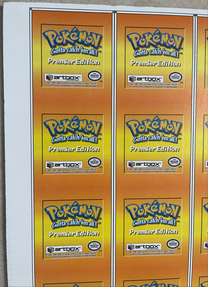Pokemon Action Flipz Series One Premier Edition Uncut Sheet - Entire Set 1-40 - Vintage 1999 - 2 of 2