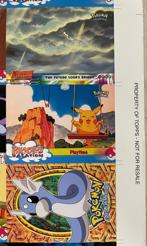 Topps 1999 Pokémon The First Movie Uncut Sheet - 1 of 2