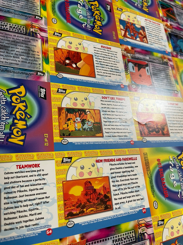 Topps 1999 Pokémon The First Movie Uncut Sheet - 1 of 2