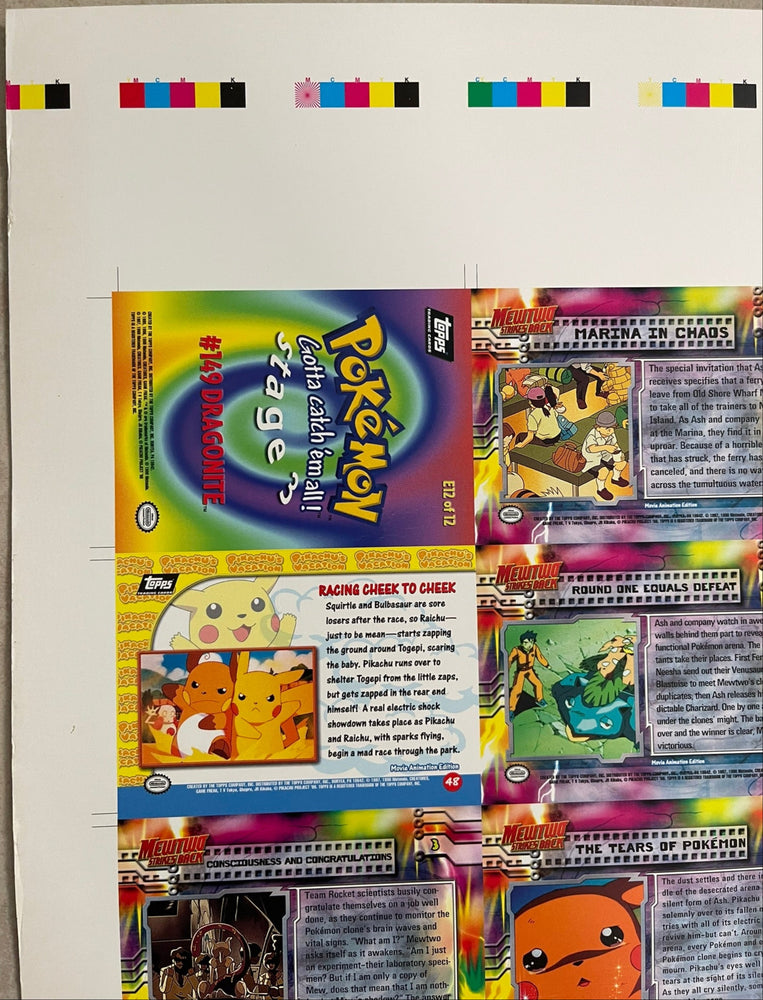 Topps 1999 Pokémon The First Movie Uncut Sheet - 1 of 2