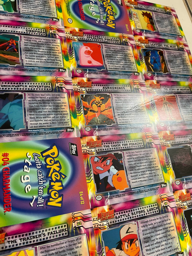 Topps 1999 Pokémon The First Movie Uncut Sheet - 2 of 2
