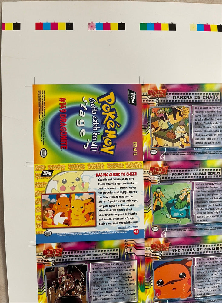 Topps 1999 Pokémon The First Movie Uncut Sheet - 2 of 2