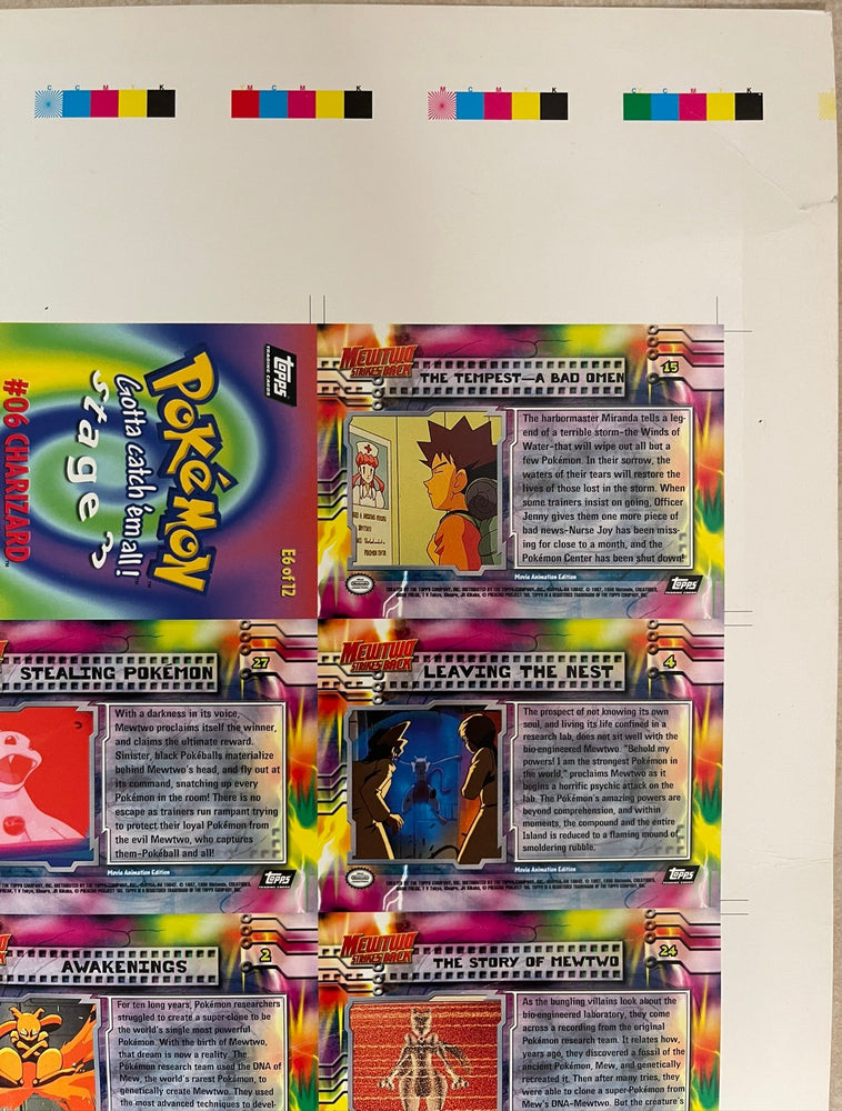 Topps 1999 Pokémon The First Movie Uncut Sheet - 2 of 2
