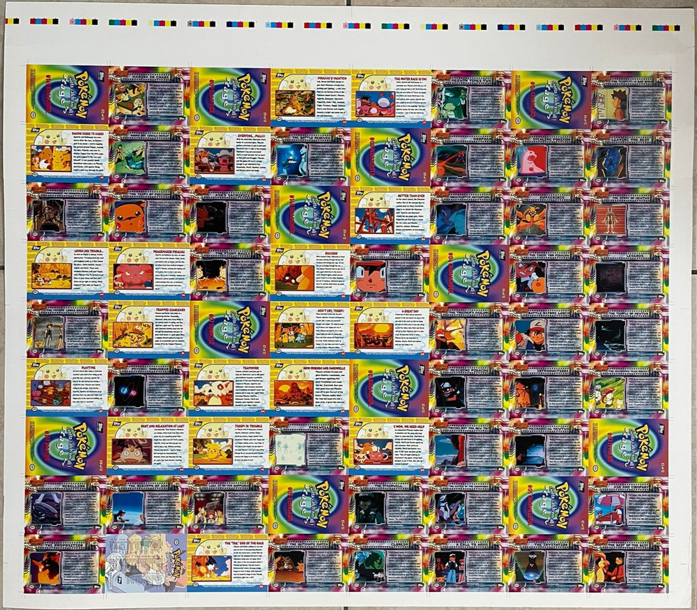 Topps 1999 Pokémon The First Movie Uncut Sheet - 2 of 2