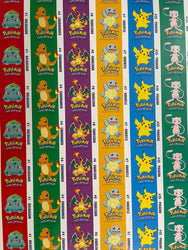 1999 Pokemon MW Nintendo Labels Uncut Sheet