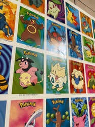 Nintendo 2001 Pokémon Sticker Uncut Sheet - Non-Holo Version