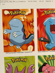 Nintendo 2001 Pokémon Sticker Uncut Sheet - Non-Holo Version