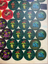 1999 Pokémon Vintage Tazos Uncut Sheet - Double Print Error