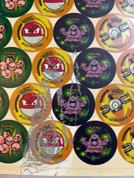 1999 Pokémon Vintage Tazos Uncut Sheet - Double Print Error
