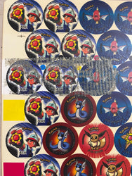 1999 Pokémon Vintage Tazos Uncut Sheet - Double Print Error