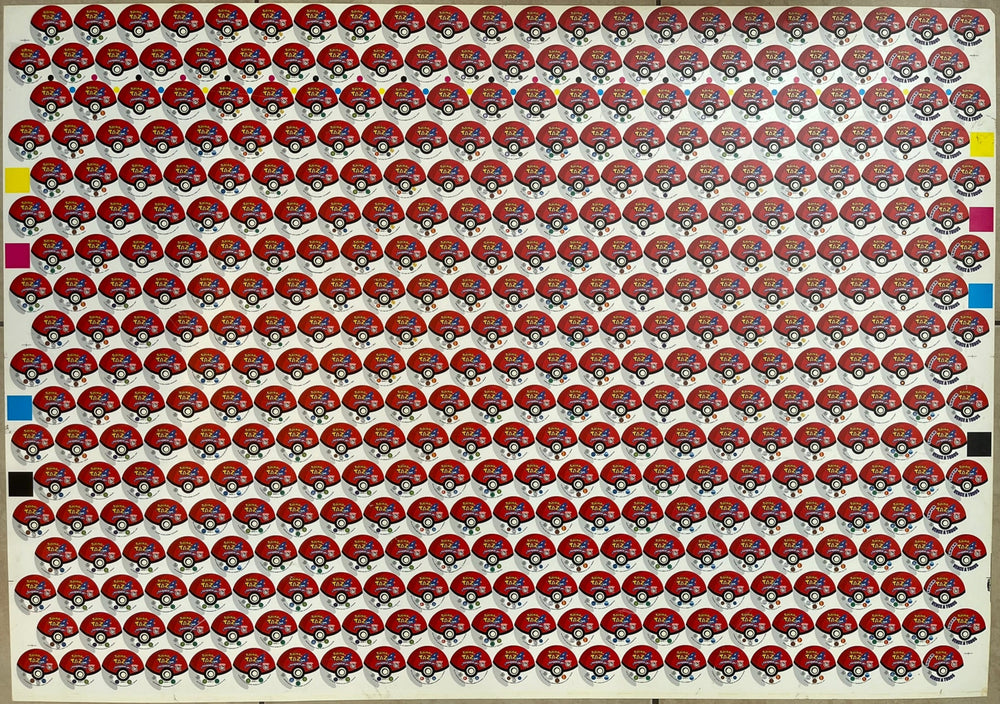 1999 Pokémon Vintage Tazos Uncut Sheet - Double Print Error