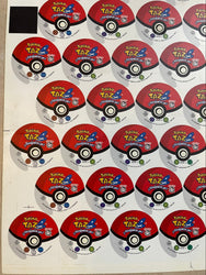 1999 Pokémon Vintage Tazos Uncut Sheet - Double Print Error