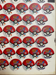 1999 Pokémon Vintage Tazos Uncut Sheet - Double Print Error