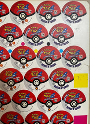 1999 Pokémon Vintage Tazos Uncut Sheet - Double Print Error