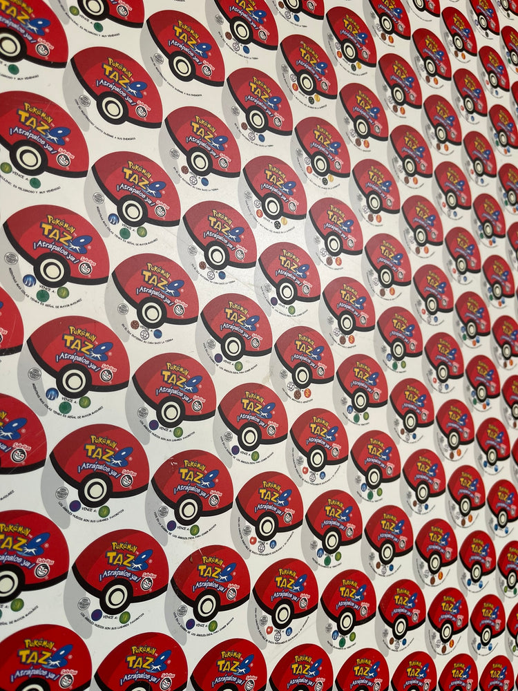 1999 Pokémon Vintage Tazos Uncut Sheet - Double Print Error