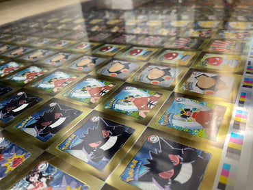 1999 Pokémon Artbox GOLD Uncut Sheet