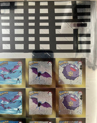 1999 Pokémon Artbox GOLD Uncut Sheet