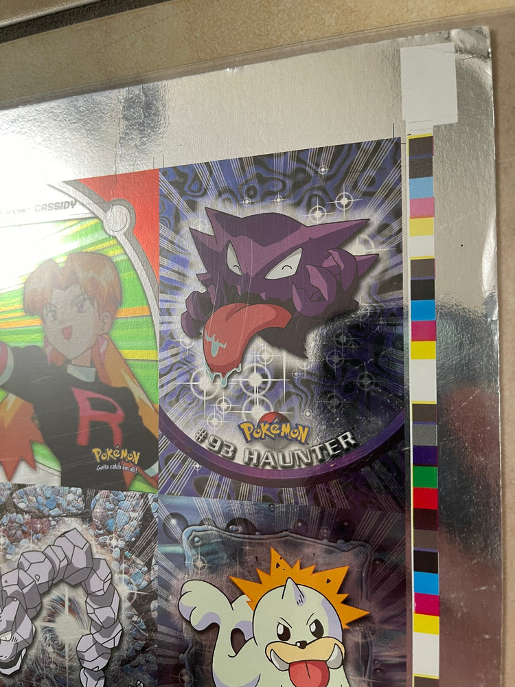 Topps 2000 Pokémon TV Series 2 Silver Foil 50/50 Complete Set Uncut Sheet
