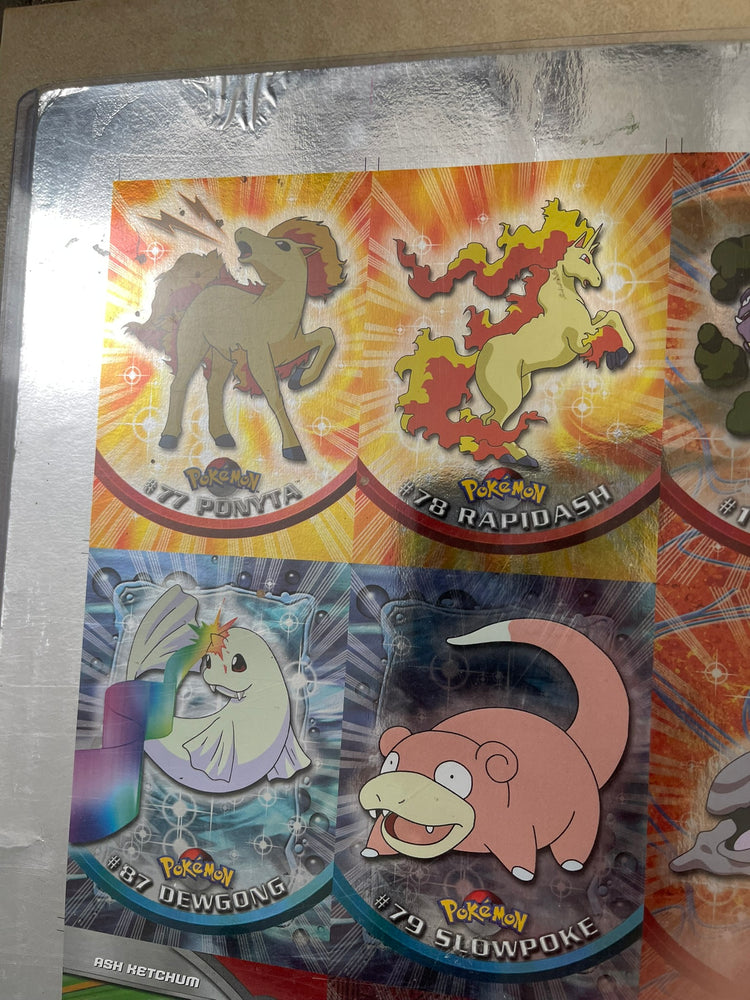 Topps 2000 Pokémon TV Series 2 Silver Foil 50/50 Complete Set Uncut Sheet